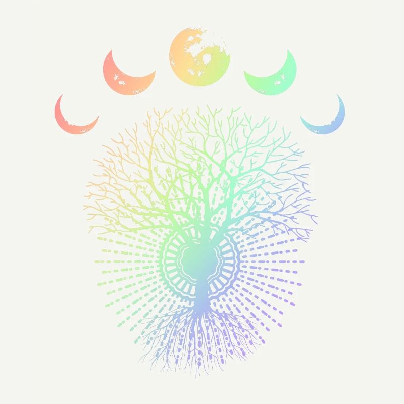 Moon moon phases tree environmentalist gift