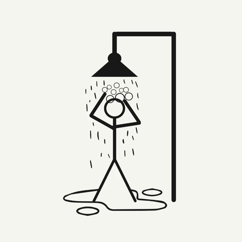 Dusche Strichmännchen
