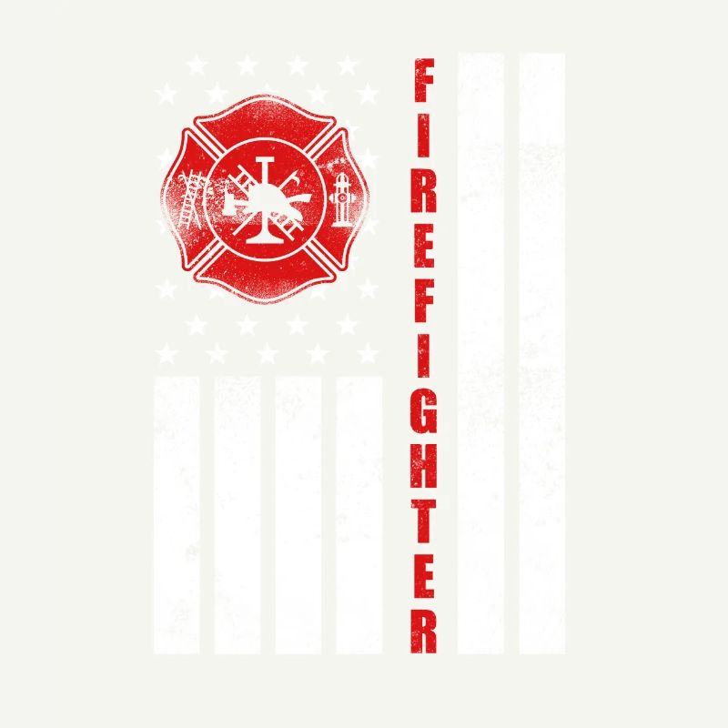 Firefighter American Flag Thin Red Line Flag