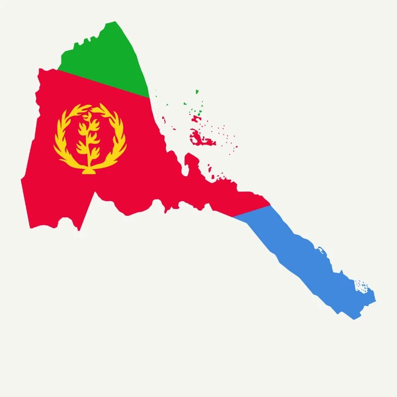 Érythrée drapeau carte carte cadeau idée