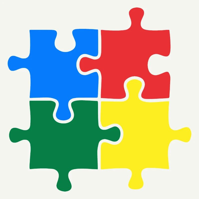 Autismus Bewusstsein Puzzle Bunt