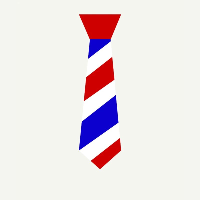Barber pole tie