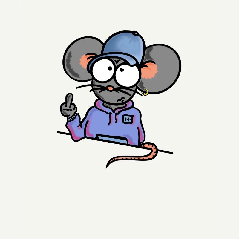 Mouse shows middle finger