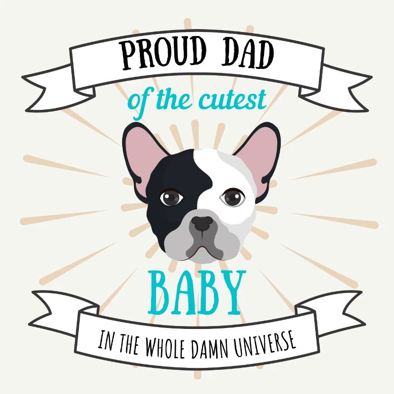 Fier papi de chien chien bouledogue français