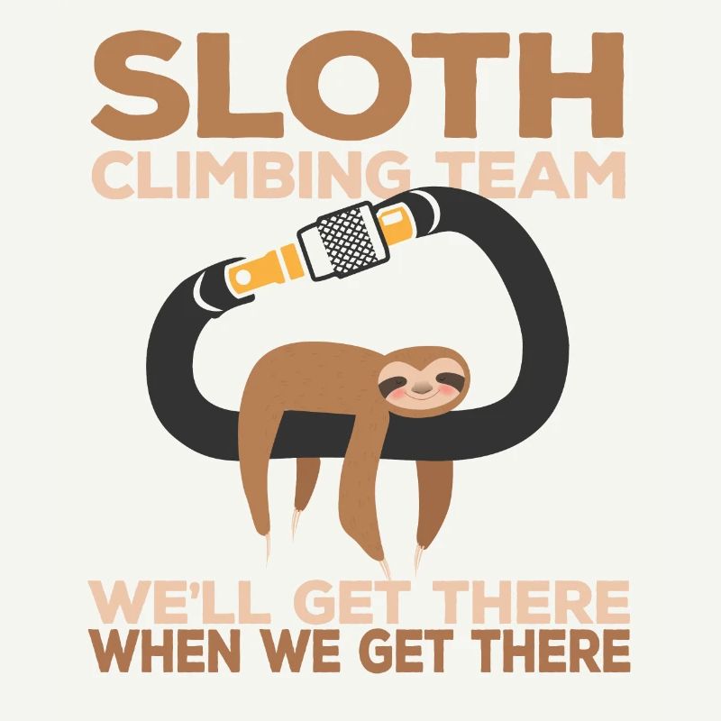 Rock Climber Sloth Climbing Team