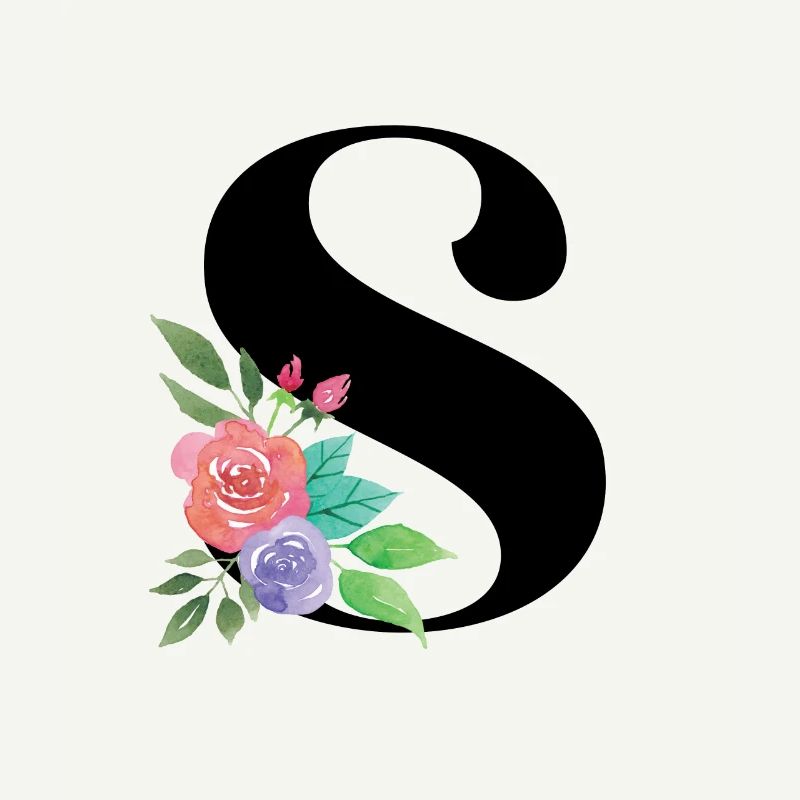 Letter S personalized gift alphabet first name Christmas