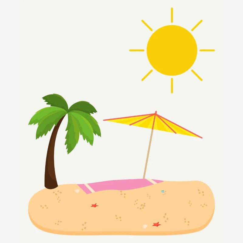 Summer Beach Sun Palm Trees