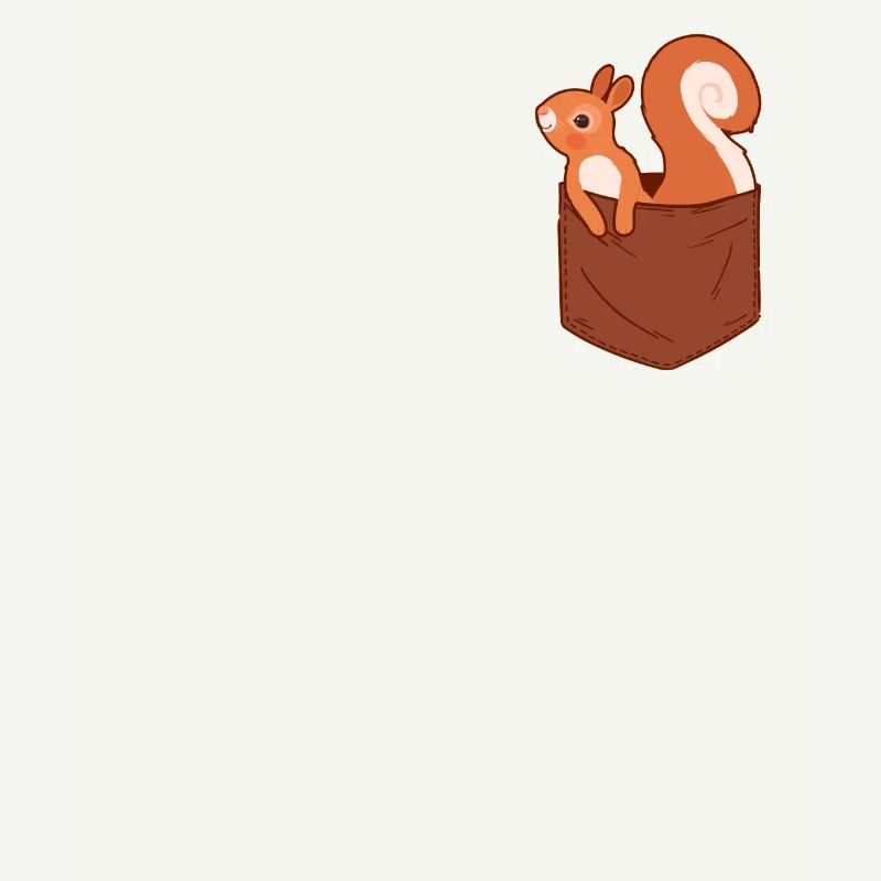 Squirrel Acorn Pocket