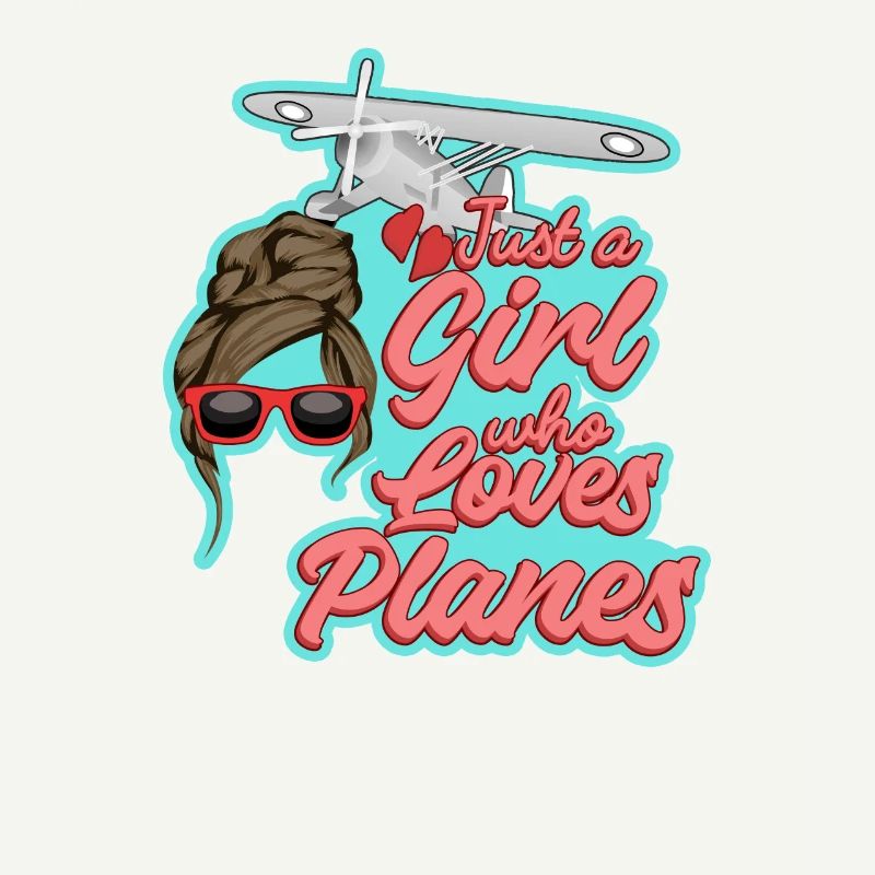 Flugzeug Pilot Fliegen Liebe Mädchen I Geschenk