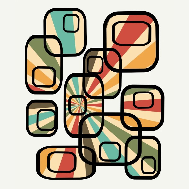 70s wallpaper pattern cuboid retro pattern