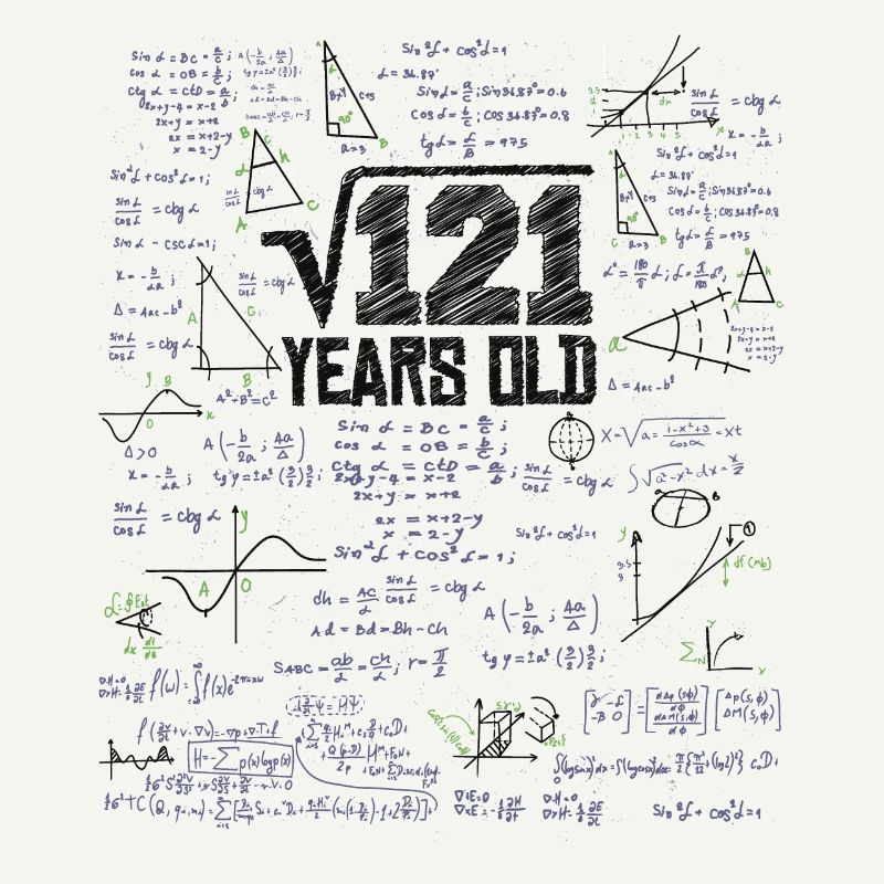 Racine carrée de 121 Math Nerd 11e anniversaire