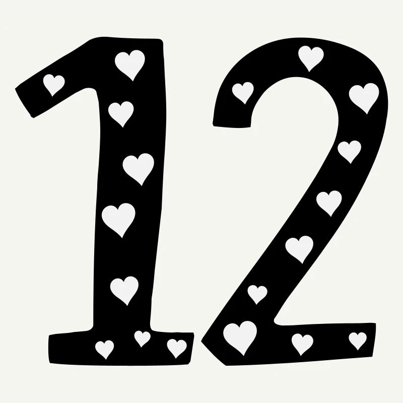 12 anniversaire avec coeur