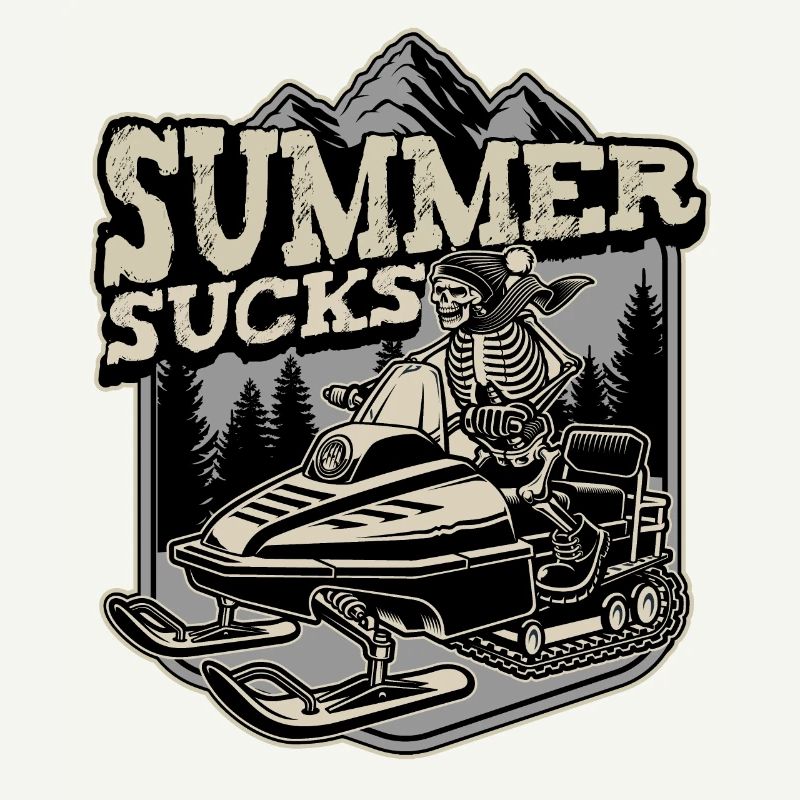 Summer Sucks Snowmobile