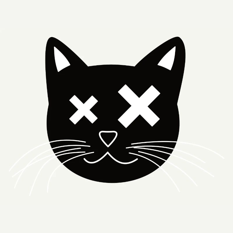 dunkle witzige Katze