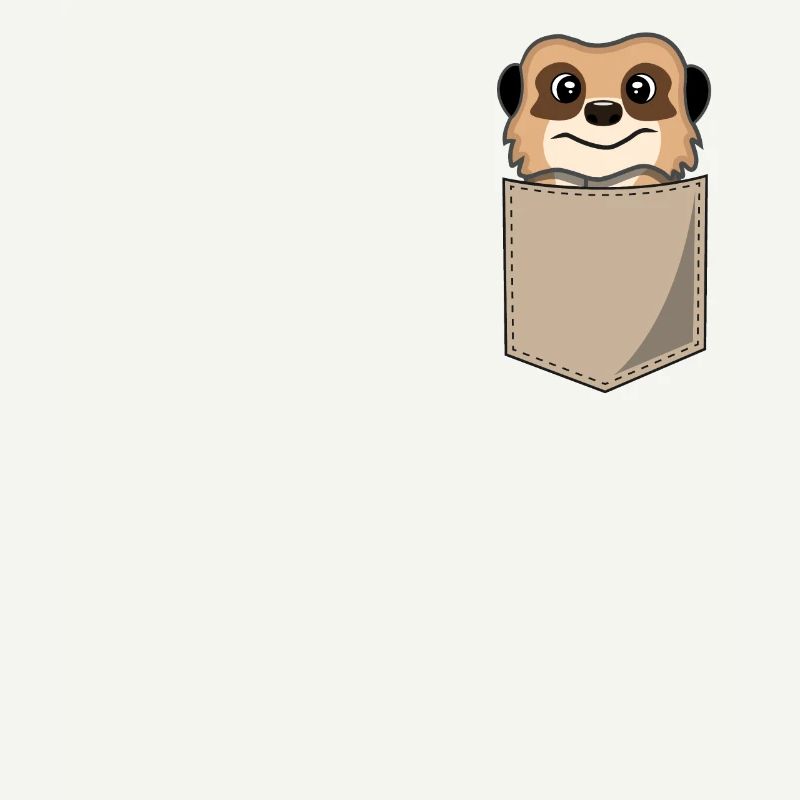 Suricate drôle dans la poche de poitrine Imprimer Cadeau