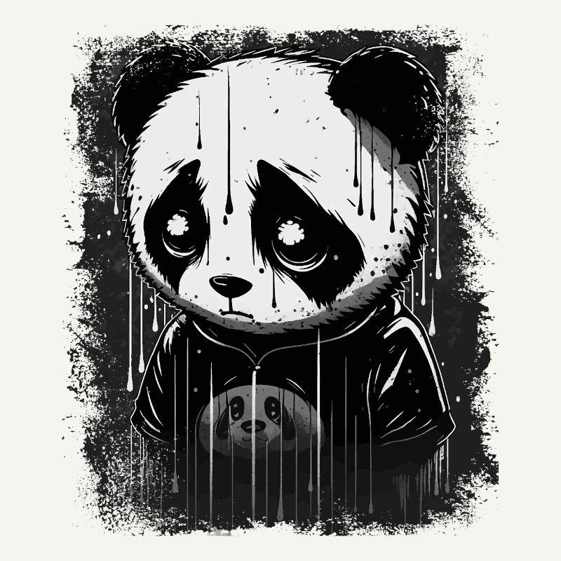 cute sad panda