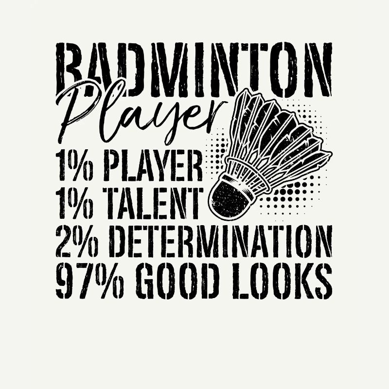 Badminton Player 1% Player Shuttlecock Badminton