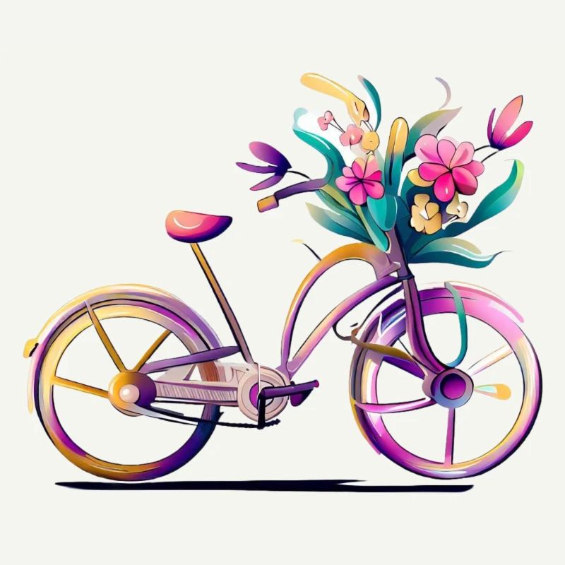 Fahrrad mit Blumen