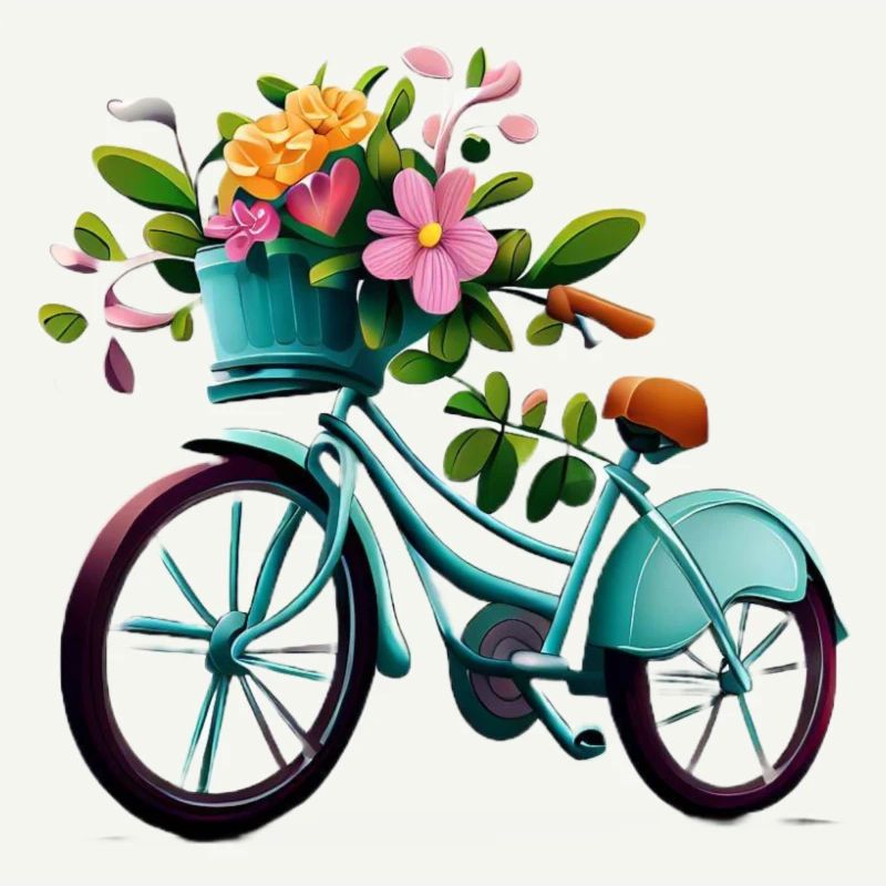 Fahrrad mit Blumen
