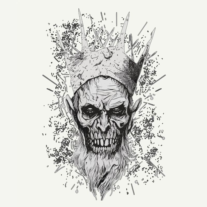 Gothic King Throne Horror Skull Horror Dark Creppy
