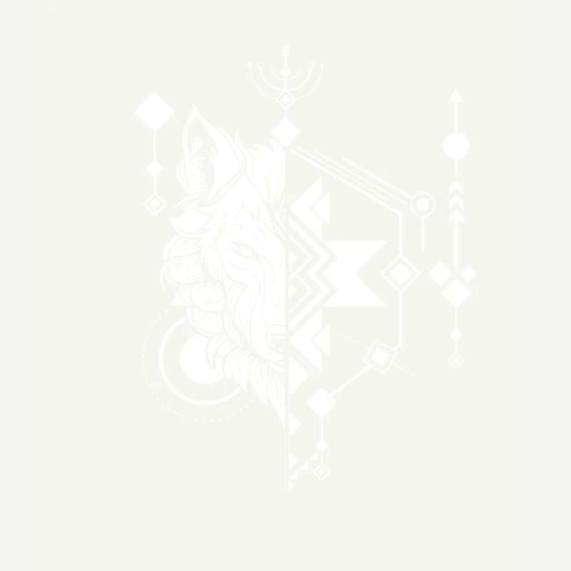 Wolf Abstrakt Polygon Geometrical Wolf