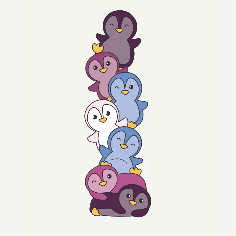 Drapeau non conforme Pride LGBTQ Pingouin mignon