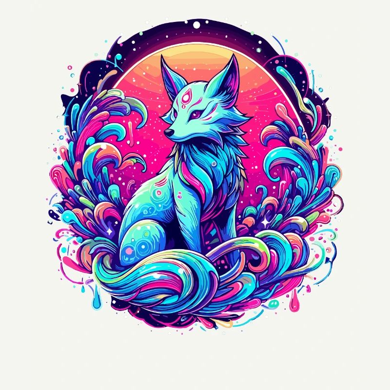 Fox Art Psychedelic
