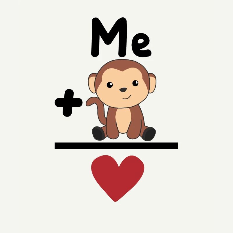Lieblingstier Affe Liebe Herz Affen