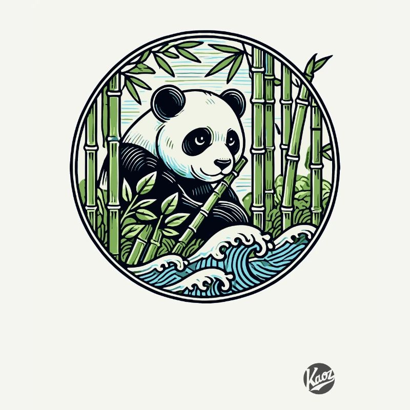 Panda in the bamboo forest