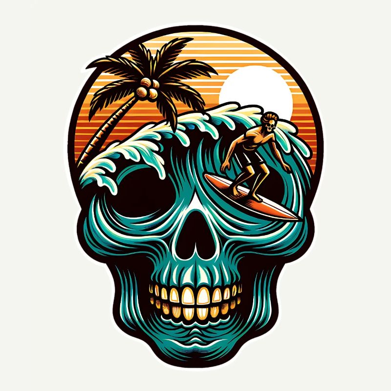 Crâne de surfeur de surf