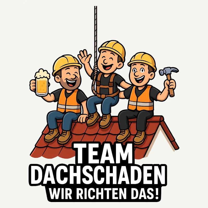 Team Dachschaden Dachdecker witzig