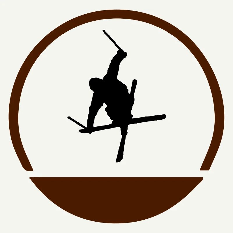Logo de sauteur à ski