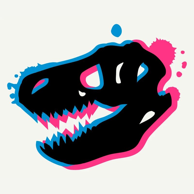 T Rex Schädel 3-D