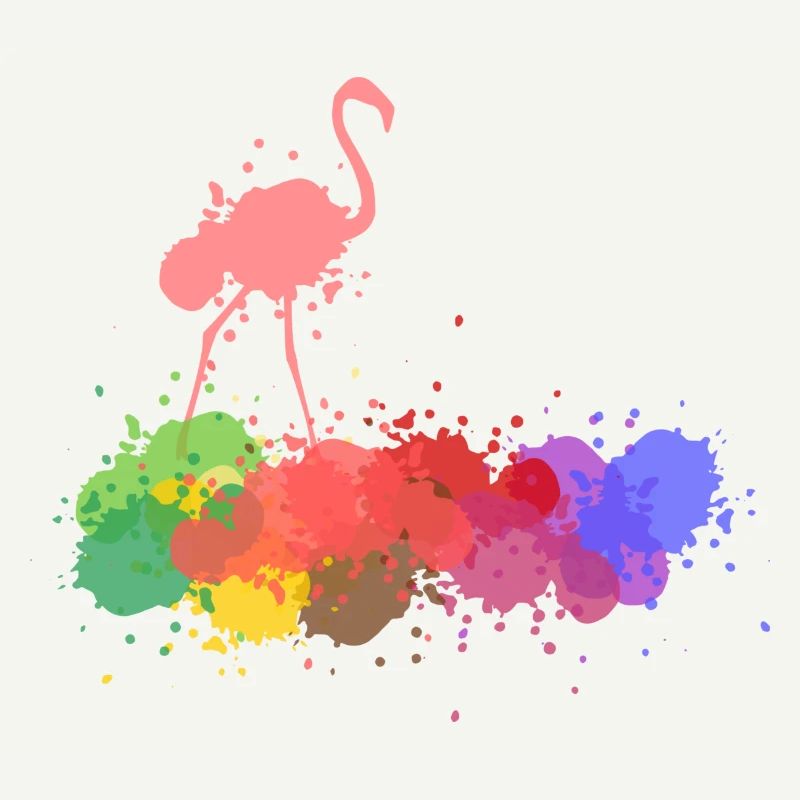 Flamingo éclaboussures de couleur