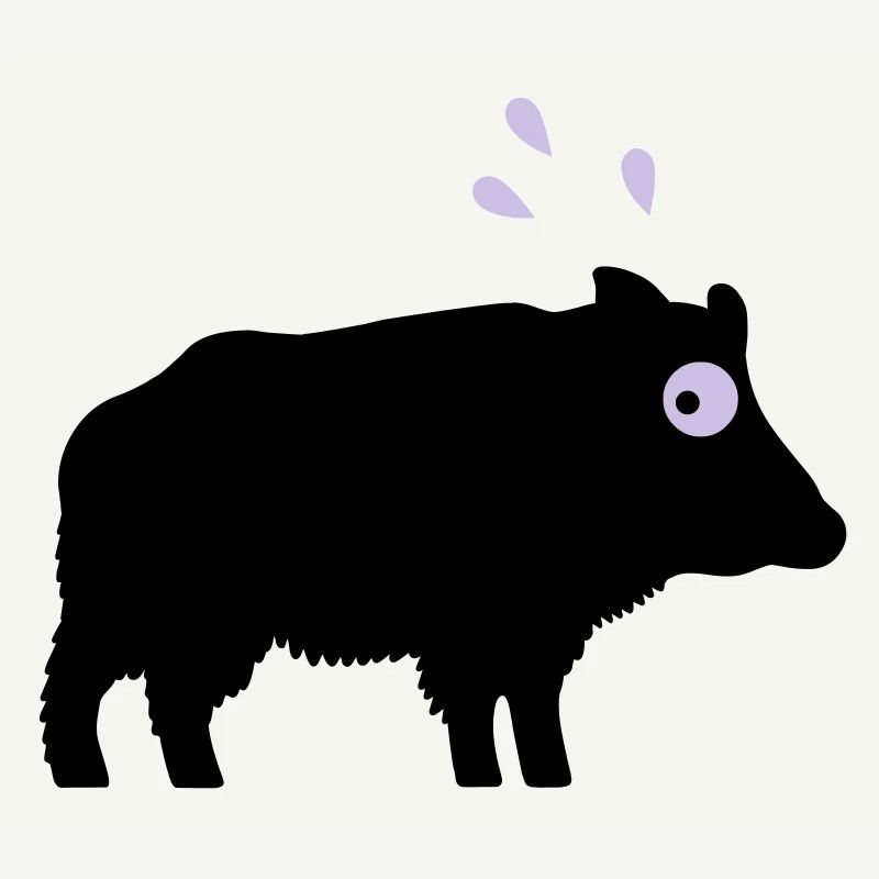 Angstschwitzendes Wildschwein