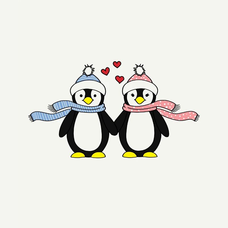 Penguin Love Relationship Partnership Gift
