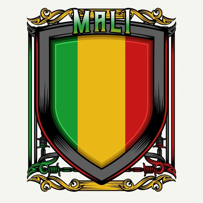 Malische Wappen Republik Mali Malier Geschenkidee