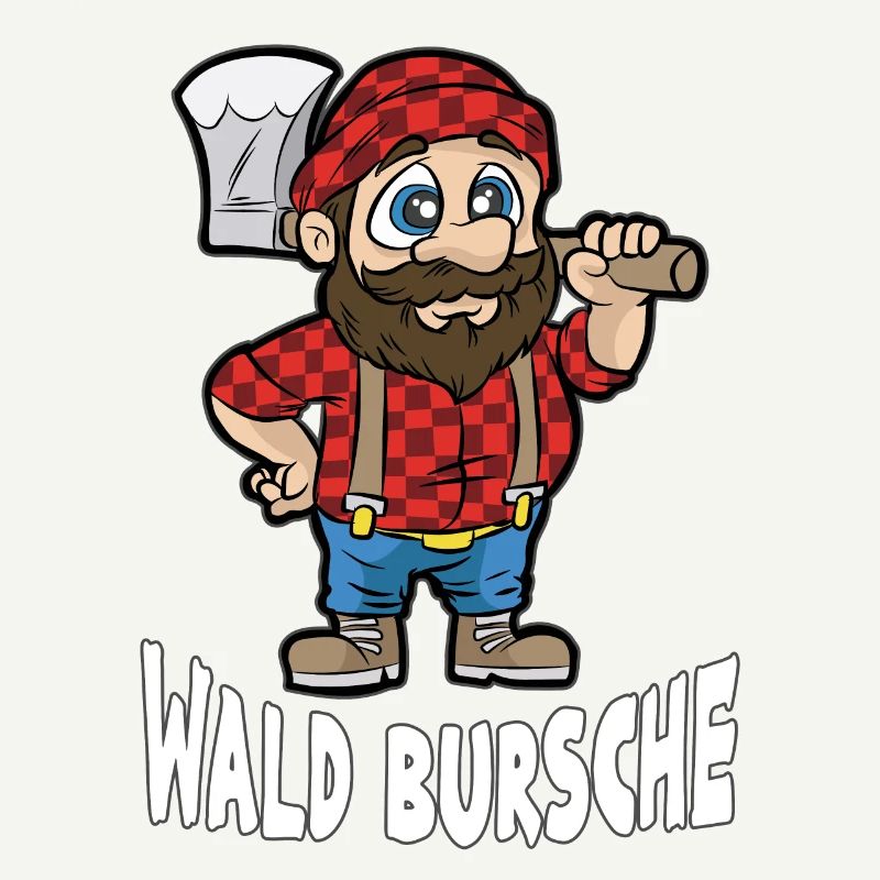 WALD BURSCHE Forester Forester Lumberjack Cartoon