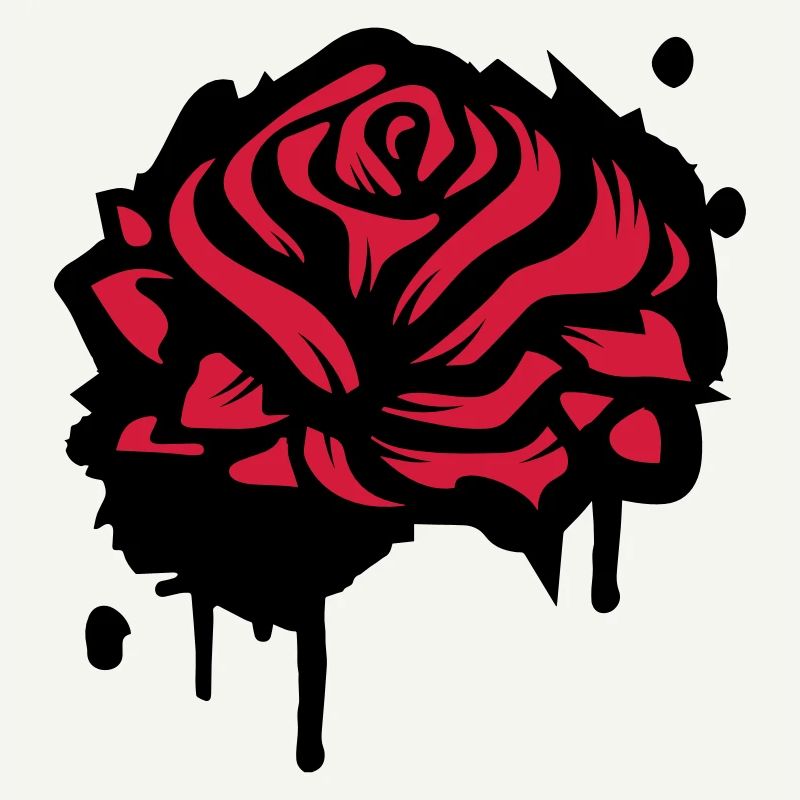 Une rose comme un graffiti