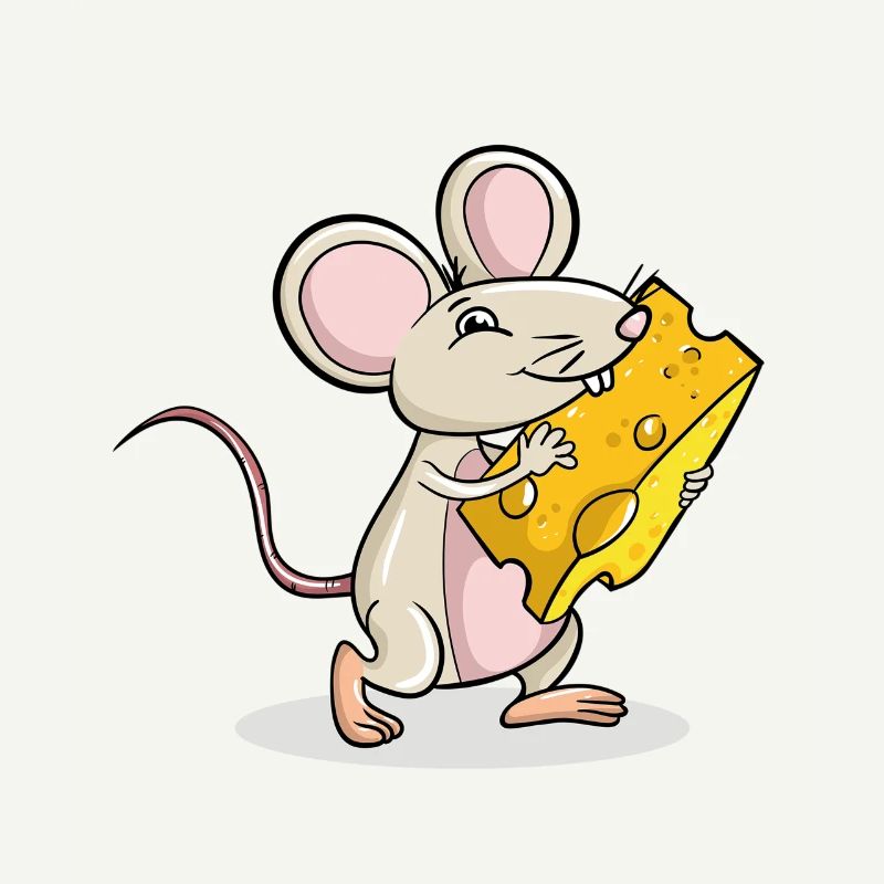 Maus hält Käse