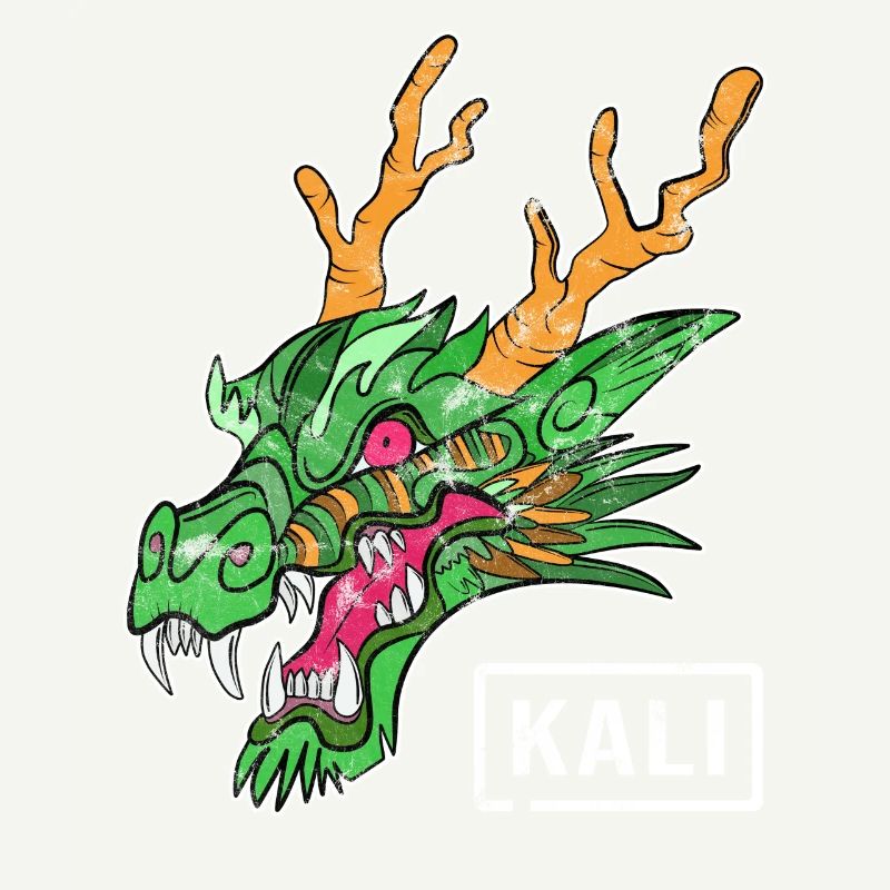 Kali Linux Administrateur de l'ordinateur Tux Dragon Head