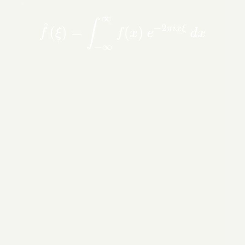 Formule mathématique et physique à transformée de Fourier