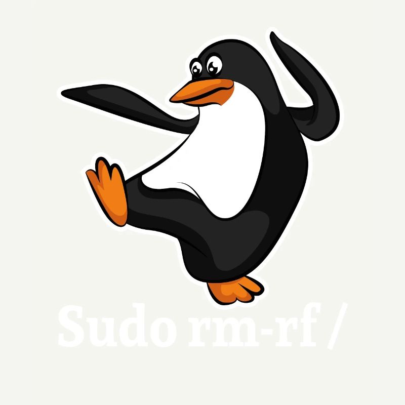 Tux Linux Pinguin Sudo Rm Rf | Computerfreak Hack