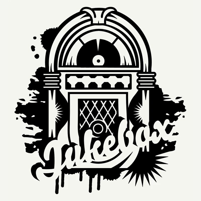 Jukebox dans le style Stencil Street Art avec typographie