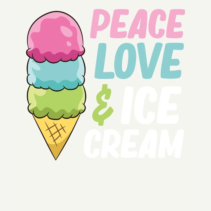 Sommer Eiscreme Kinder Frieden Liebe und Eiscreme