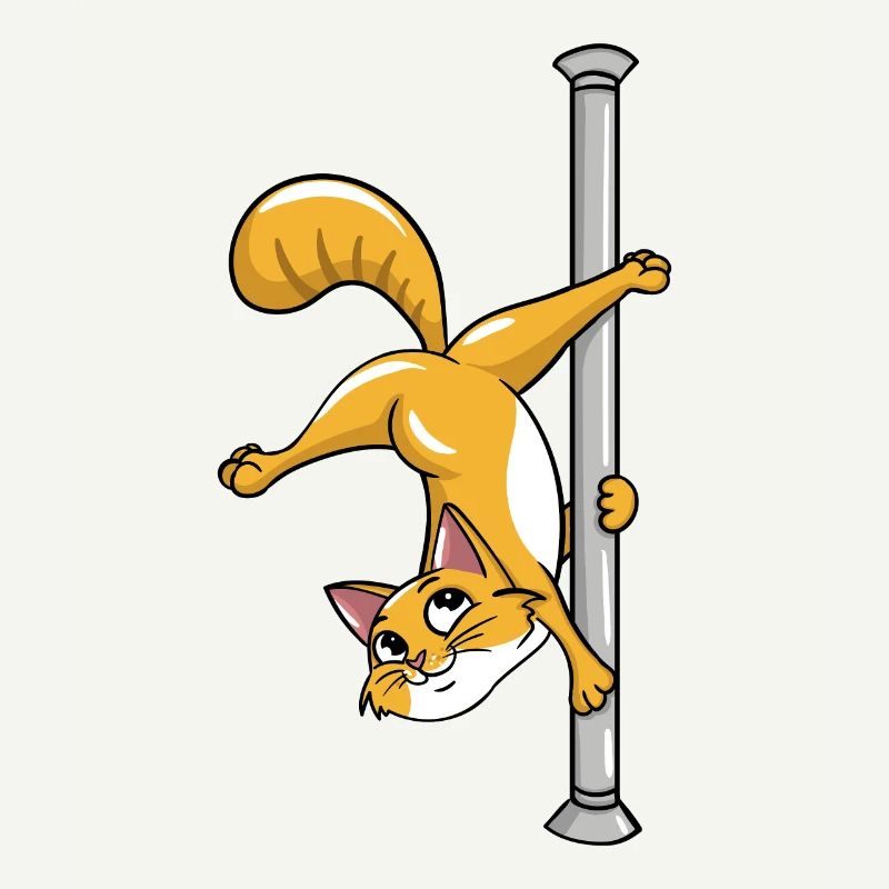 Pole Dancing Cat
