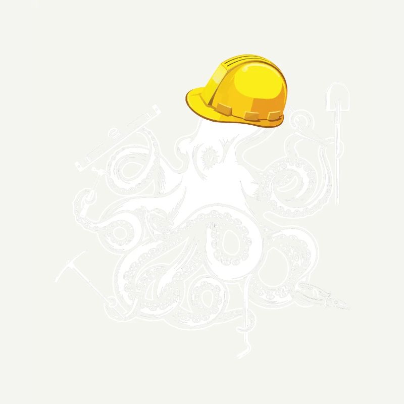 Client house building multitasking octopus octopus hard hat
