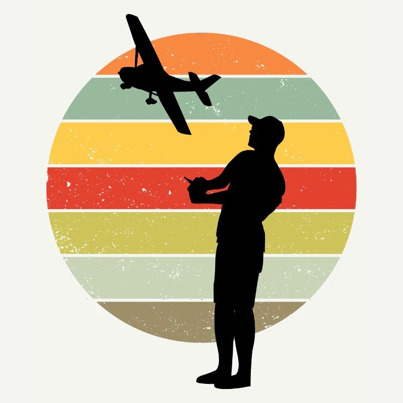 Modellflug Modellbauer Flugzeug Retro Geschenk