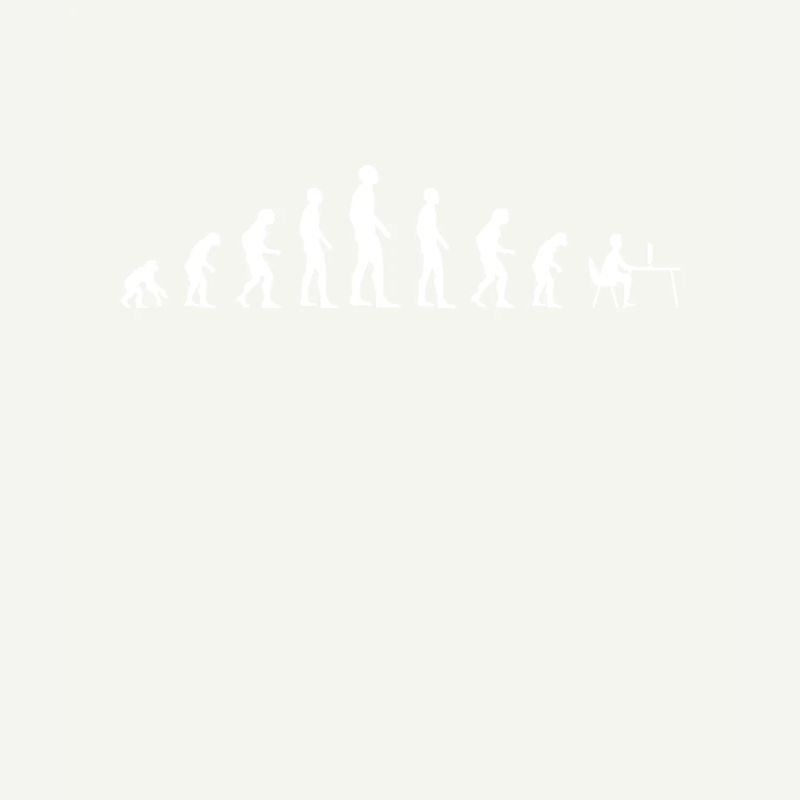 Human Evolution working on Computer Gamer Gaming