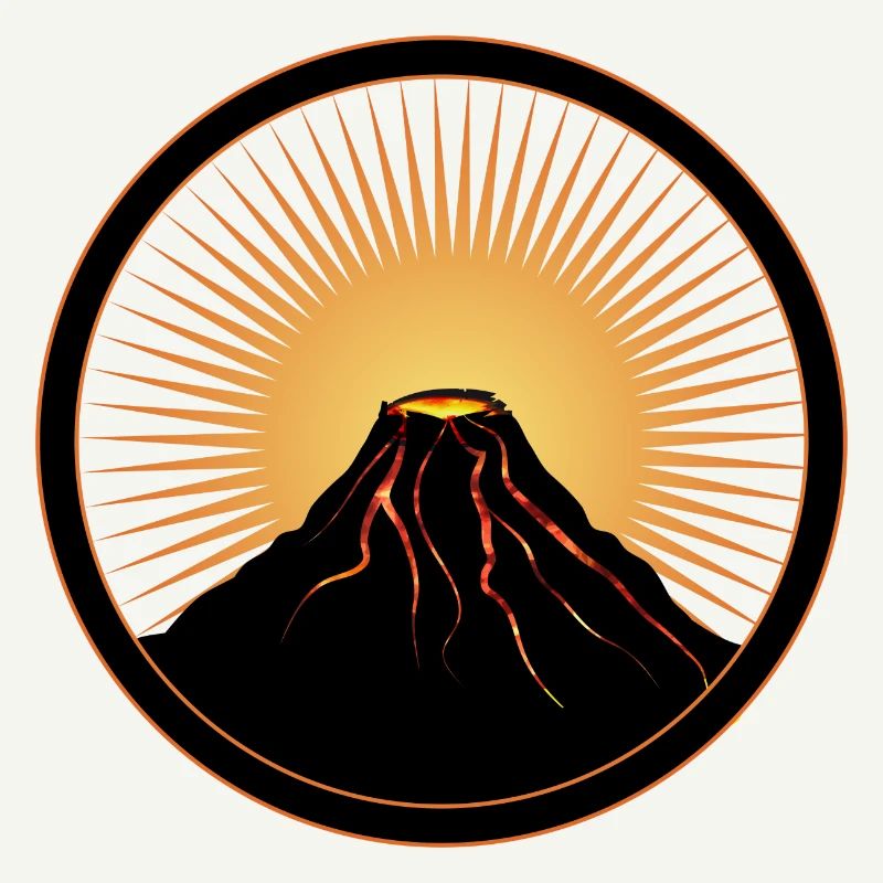 Vulkan Patch mit flüßiger Lava